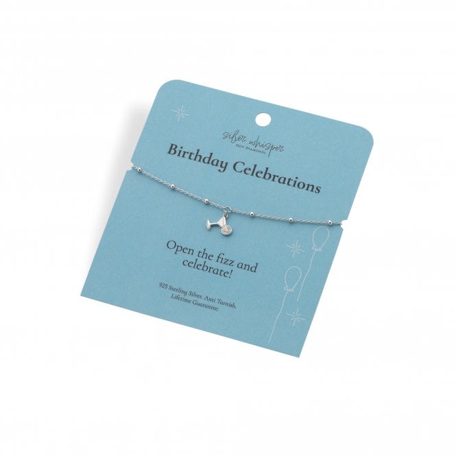 Hot Diamonds  Silver Whisper 'Birthday Celebrations' Bracelet 16cm + 4cm 