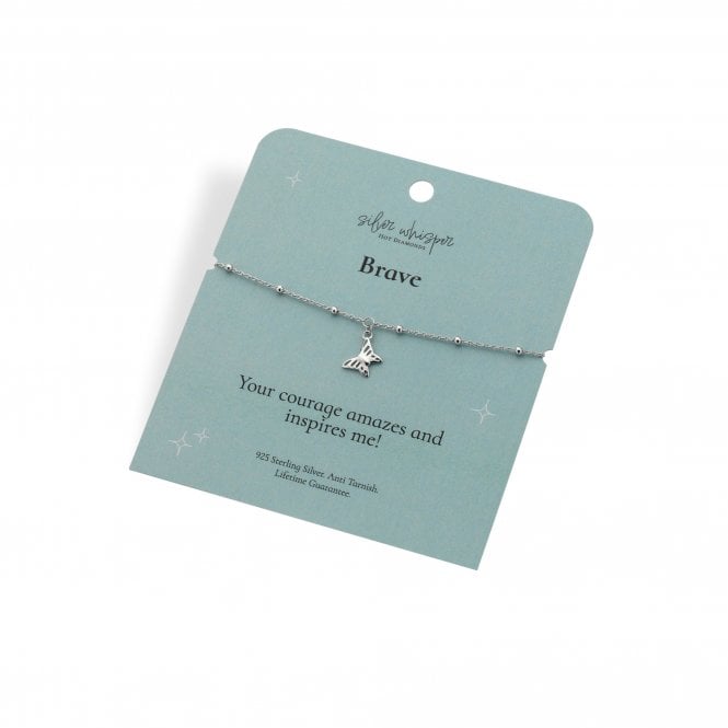 Hot Diamonds  Silver Whisper 'Brave' Bracelet 16cm + 4cm