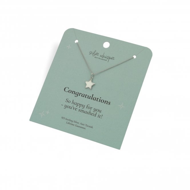 Hot Diamonds  Silver Whisper 'Congratulations' Necklace 40cm + 5cm