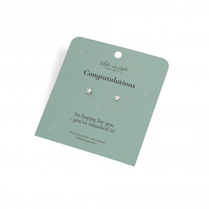 Hot Diamonds  Silver Whisper 'Congratulations' Stud Earrings