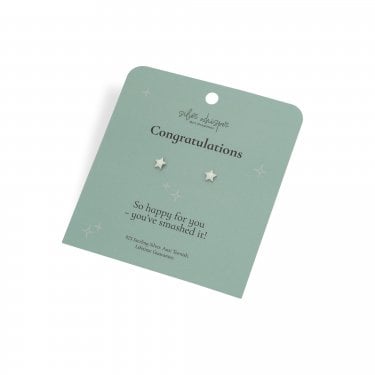 Hot Diamonds Silver Whisper 'Congratulations' Stud Earrings