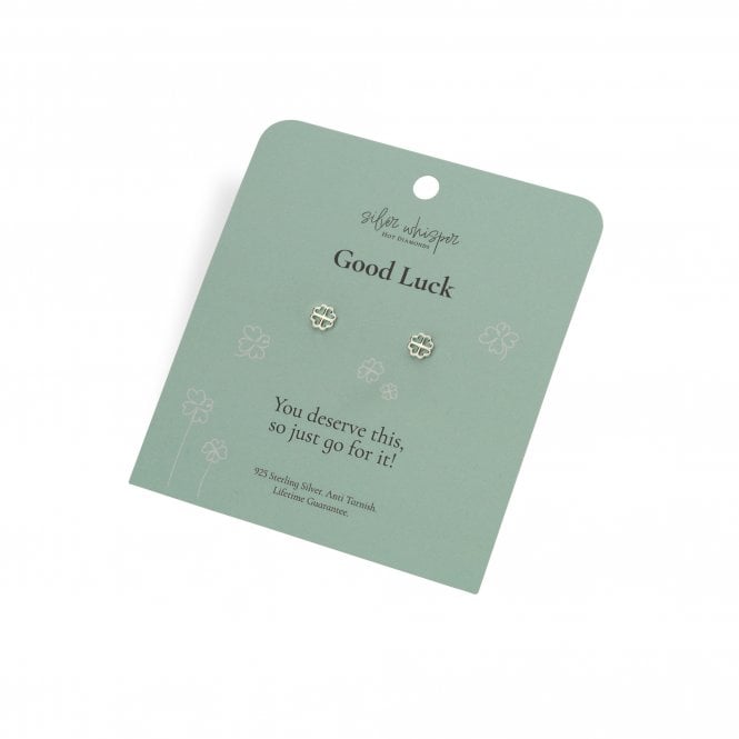 Hot Diamonds  Silver Whisper 'Good Luck' Stud Earrings