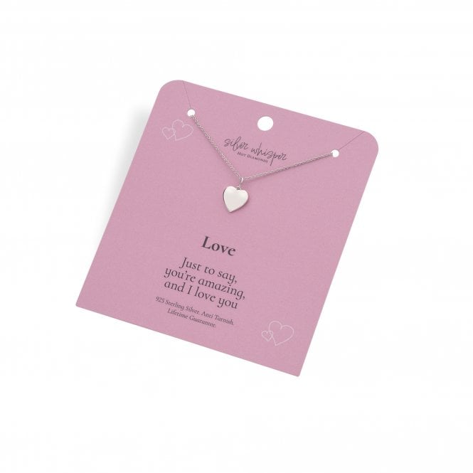 Hot Diamonds  Silver Whisper 'Love' Necklace 40cm + 5cm