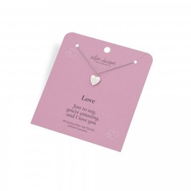 Hot Diamonds Silver Whisper 'Love' Necklace 40cm + 5cm