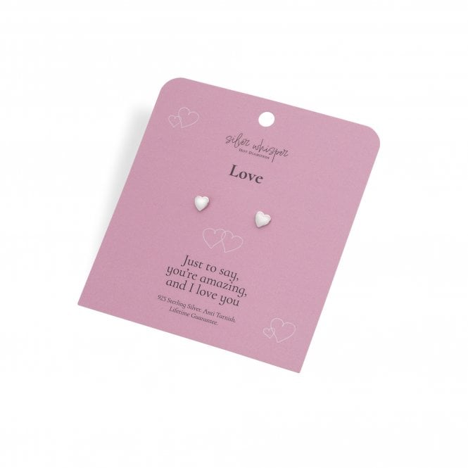 Hot Diamonds  Silver Whisper 'Love' Stud Earrings