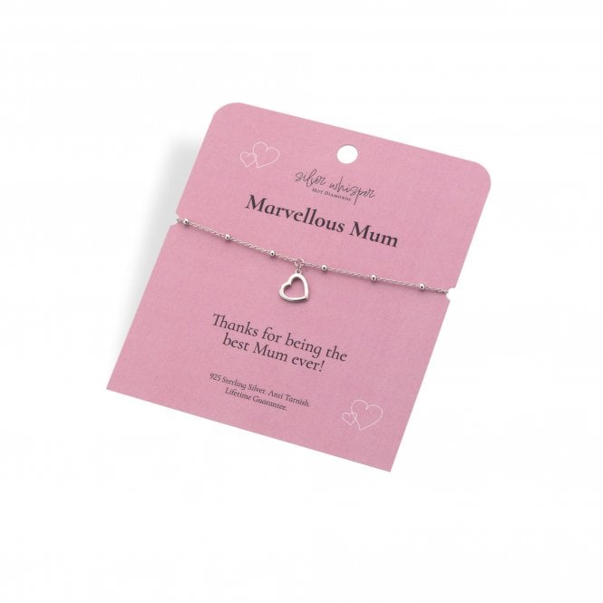 Hot Diamonds  Silver Whisper 'Marvellous Mum' Bracelet 16cm + 4cm 