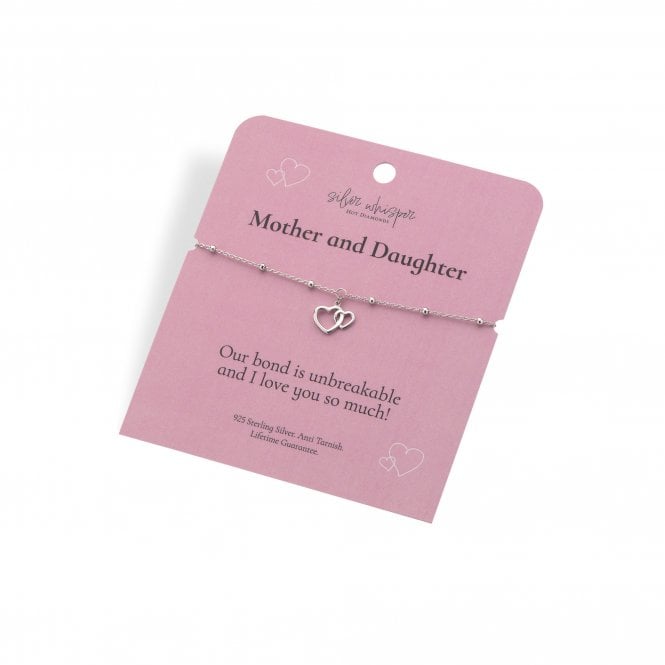 Hot Diamonds  Silver Whisper 'Mother and Daughter' Bracelet 16cm + 4cm
