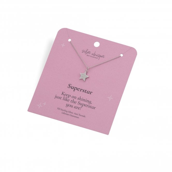 Hot Diamonds  Silver Whisper 'Superstar' Necklace 40cm + 5cm