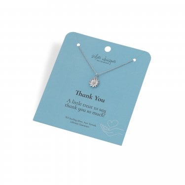 Hot Diamonds Silver Whisper 'Thank You' Necklace 40cm + 5cm