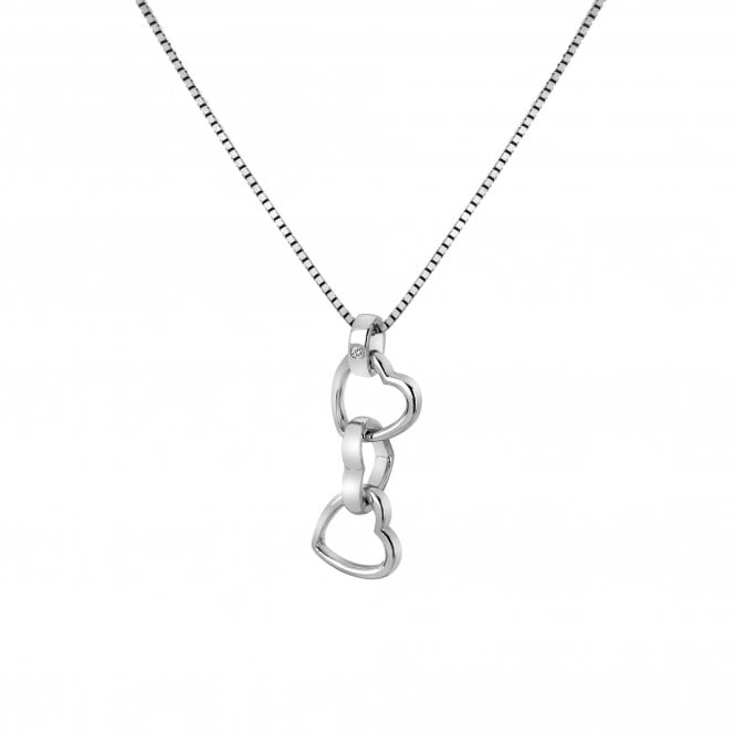 Hot Diamonds  Trio Triple Heart Necklace 16-18