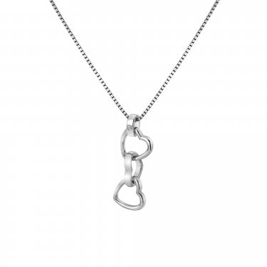 Hot Diamonds Trio Triple Heart Necklace 16-18"