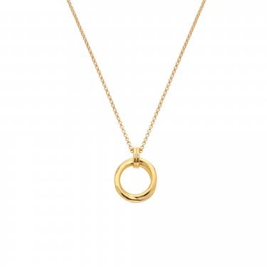 Hot Diamonds x Golden Edit Aura Gold Tone Necklace 1.5 x 2.1cm, 40-45cm 
