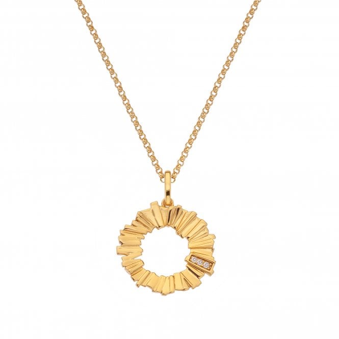 Hot Diamonds x Golden Edit  Believe Gold Tone Necklace 1.9 x 2.4cm, 40-45cm