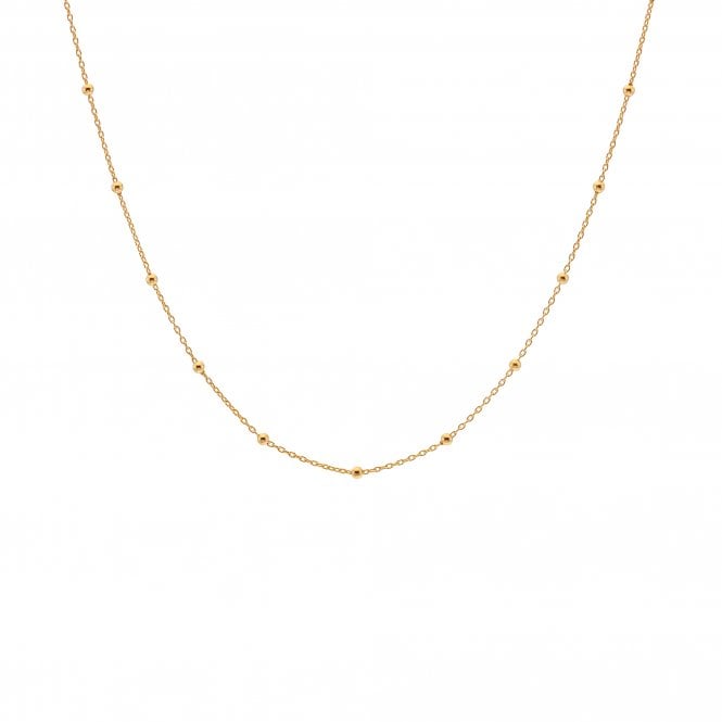 Hot Diamonds x Golden Edit  Embrace Beaded Gold Tone Cable Chain 32-39cm