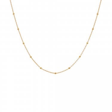 Hot Diamonds x Golden Edit Embrace Beaded Gold Tone Cable Chain 32-39cm