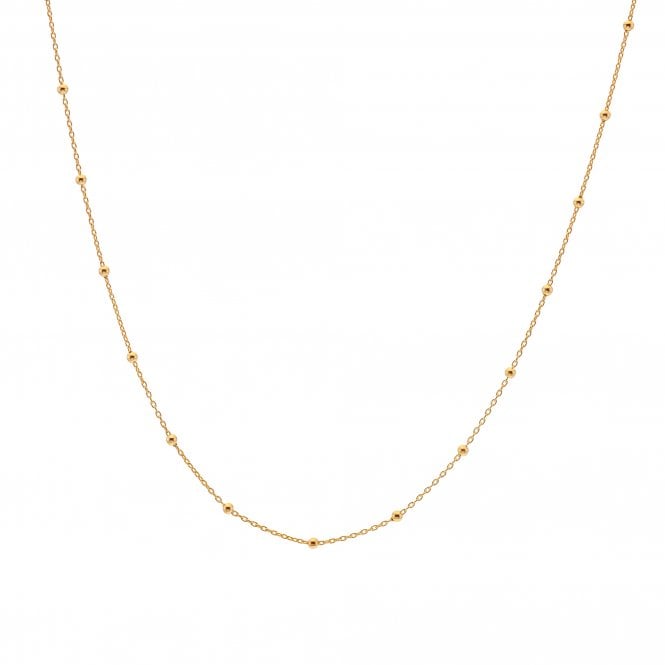 Hot Diamonds x Golden Edit  Embrace Beaded Gold Tone Cable Chain 40-45cm