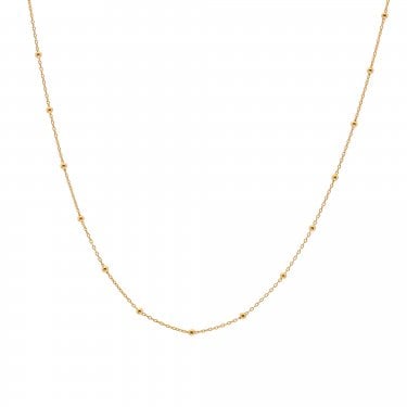Hot Diamonds x Golden Edit Embrace Beaded Gold Tone Cable Chain 40-45cm