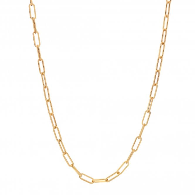 Hot Diamonds x Golden Edit  Embrace Gold Tone Statement Round Chain 50cm 