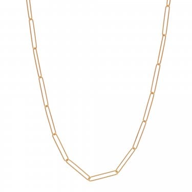 Hot Diamonds x Golden Edit Embrace Twisted Gold Tone Wired Chain 50cm