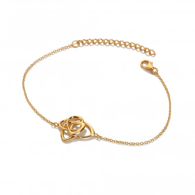 Hot Diamonds x Golden Edit  Endless Gold Tone Bracelet 17cm + 4cm 