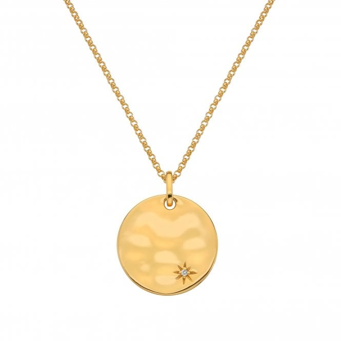 Hot Diamonds x Golden Edit  Lunar Gold Tone Large Circle Necklace 2 x 2.5cm, 45-50cm