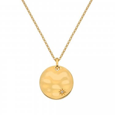 Hot Diamonds x Golden Edit Lunar Gold Tone Large Circle Necklace 2 x 2.5cm, 45-50cm
