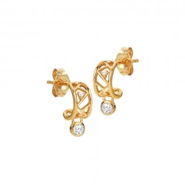 Hot Diamonds x Golden Edit Revolve Gold Tone Hoop Earrings 5mm