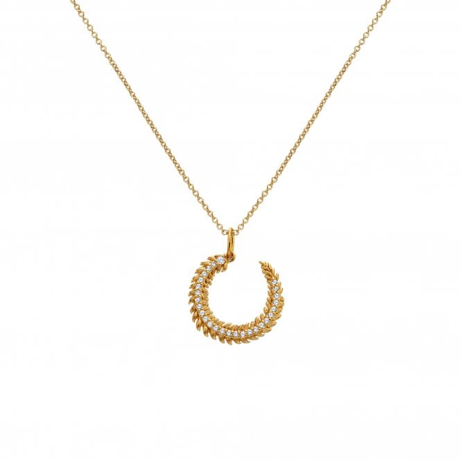 Hot Diamonds x Golden Edit  Selene Gold Tone Necklace 1.6 x 1.6cm, 40 - 45cm