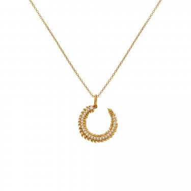 Hot Diamonds x Golden Edit Selene Gold Tone Necklace 1.6 x 1.6cm, 40 - 45cm
