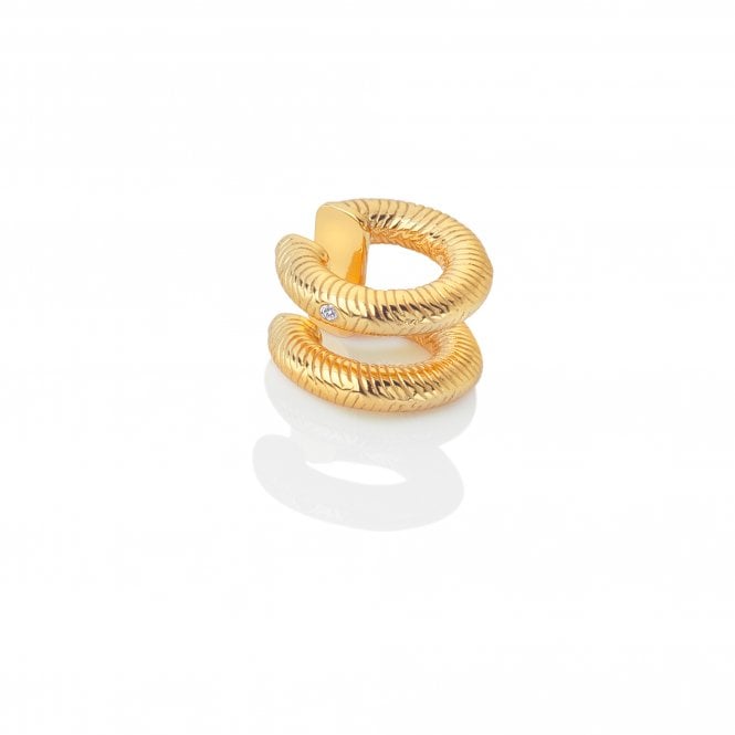 Hot Diamonds x Golden Edit  Spirit Gold Tone Double Ear Cuff 