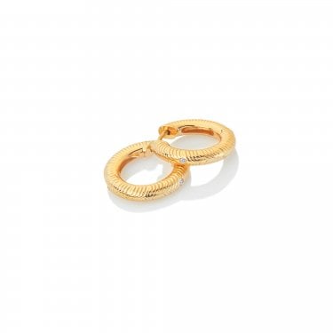 Hot Diamonds x Golden Edit Spirit Gold Tone Hoop Earrings 1.6 x 1.5cm 