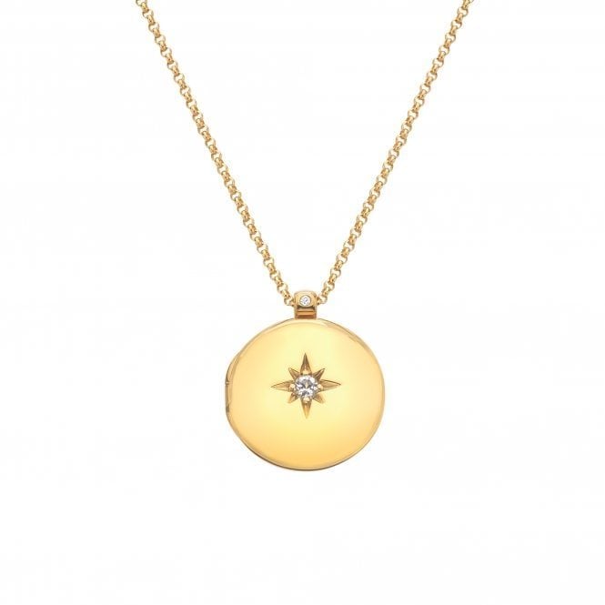 Hot Diamonds x Golden Edit  Starburst Locket Necklace 40 - 45cm
