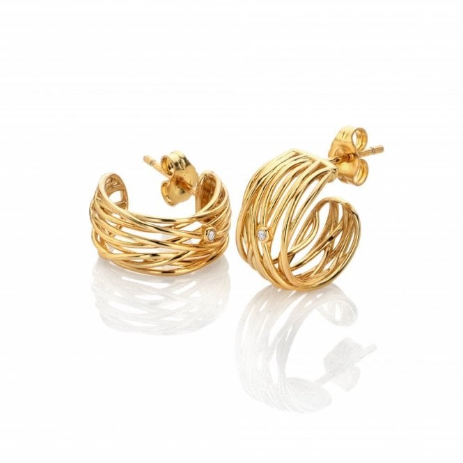 Hot Diamonds x Golden Edit  String Earrings 1.4 x 0.8cm