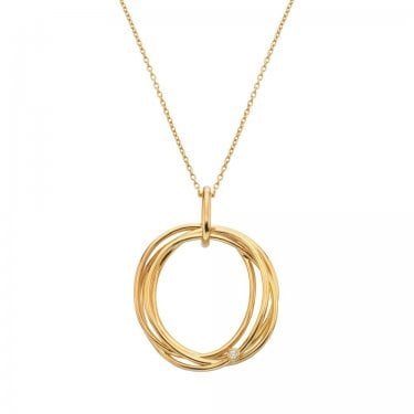 Hot Diamonds x Golden Edit String Necklace 3.2 x 2.5cm, 40- 45cm