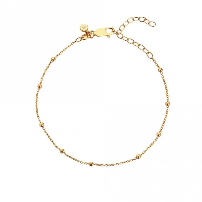 Hot Diamonds x Tasha Ghouri  Bead Gold Tone Bracelet 17-21cm  