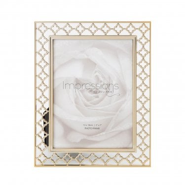 Impressions Lattice Cut Metal Photo Frame 5" x 7", 1.8 x 22.8 x 17.8cm