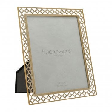 Impressions Lattice Cut Metal Photo Frame 8" x 10", 30.5 x 25.5 x 1.5cm