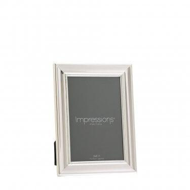 Impressions Silver Plated Single Beaded Photo Frame 4" x 6", 18.8 x 2 x 13.9cm