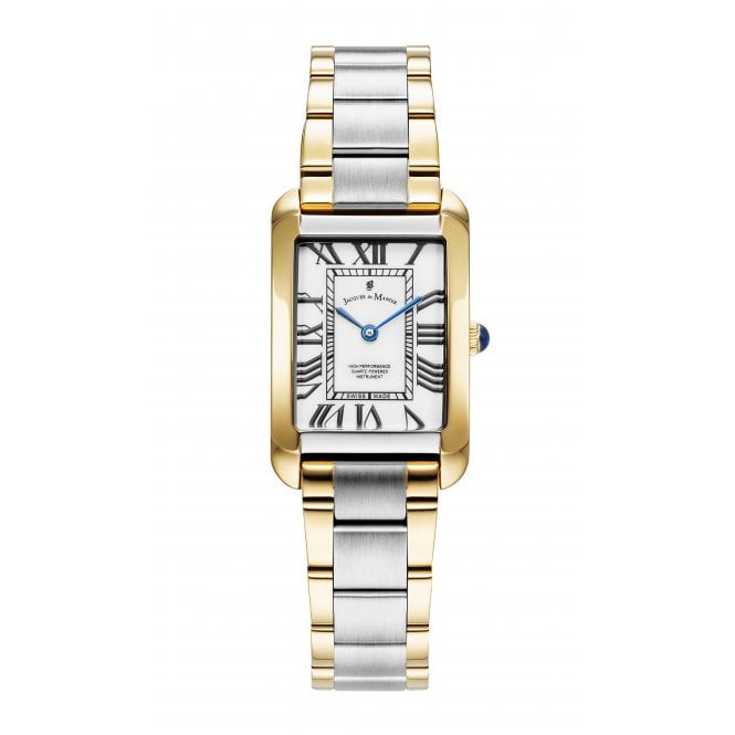 Jacques Du Manoir  Ladies Emily 23 x 35mm White Dial Stainless Steel Watch 