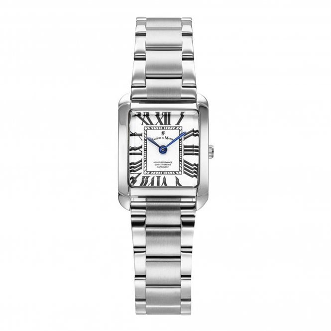 Jacques Du Manoir  Ladies Emily Rectangular Dial Stainless Steel Watch