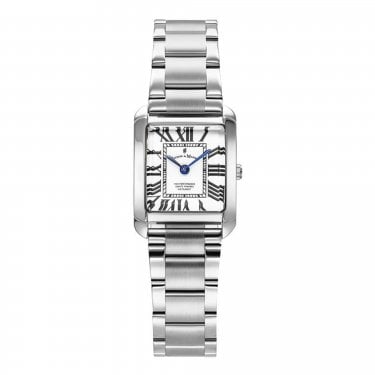 Jacques du Manoir Ladies Emily Rectangular Dial Stainless Steel Watch