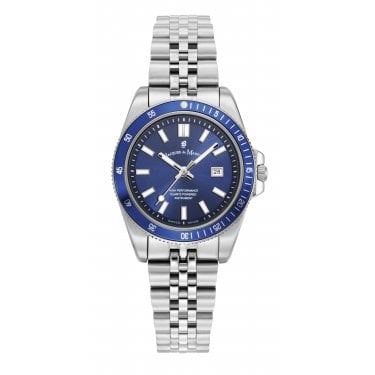Jacques du Manoir Ladies Inspiration Active Blue Dial Stainless Steel Watch