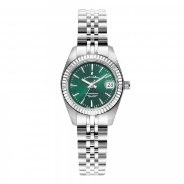 Jacques du Manoir Ladies Inspiration Classic Green Dial Stainless Steel Watch