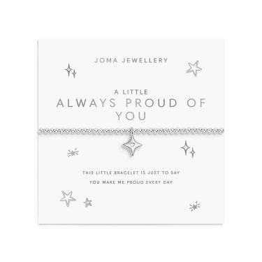 Joma Jewellery A Little 'Always Proud Of You' Silver Tone Bracelet 17.5cm Stretch