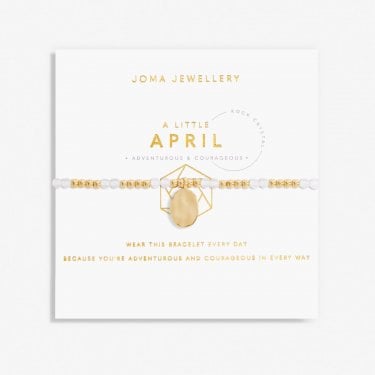 Joma Jewellery A Little 'April' Birthstone Gold Tone Bracelet 17.5cm Stretch