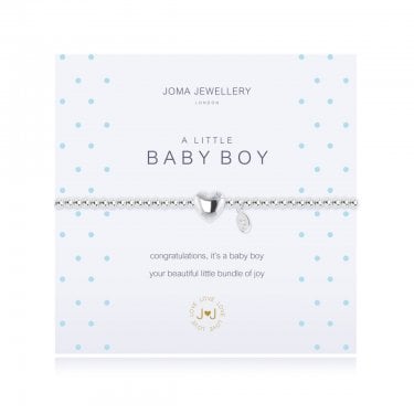 Joma Jewellery A Little 'Baby Boy' Bracelet 17.5cm Stretch