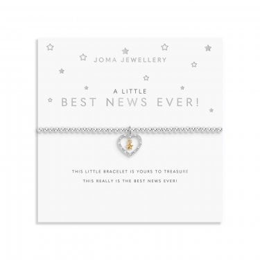 Joma Jewellery A Little 'Best News Ever!' Bracelet 17.5cm Stretch 