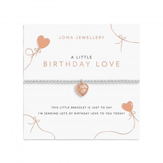 Joma Jewellery  A Little 'Birthday Love' Two Tone Bracelet 17.5cm Stretch