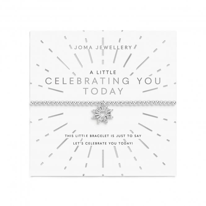 Joma Jewellery  A Little 'Celebrating You Today' Silver Tone Bracelet 17.5cm Stretch