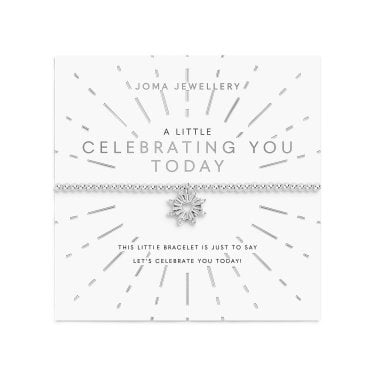 Joma Jewellery A Little 'Celebrating You Today' Silver Tone Bracelet 17.5cm Stretch